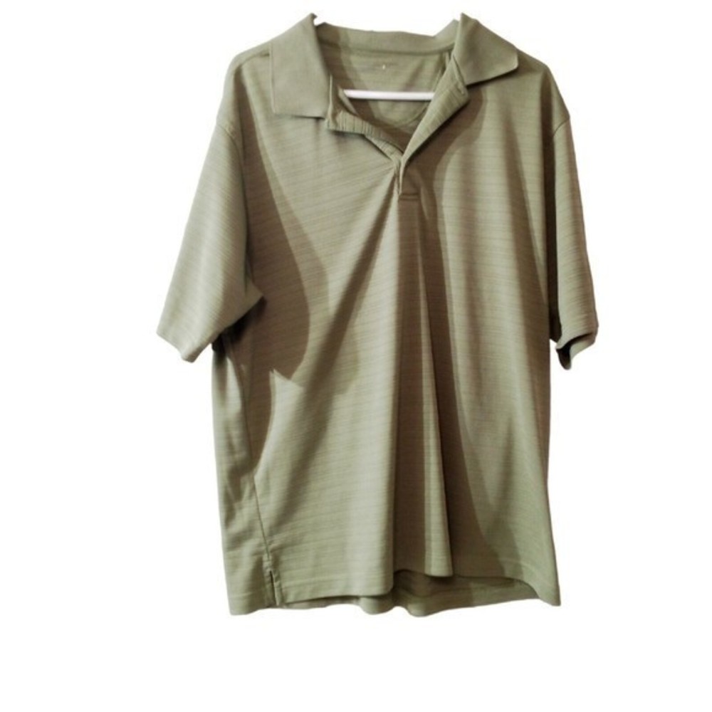 Men's Green Polo Shirt‎ No Size Tag For Brand Measures As XL See Photos For...